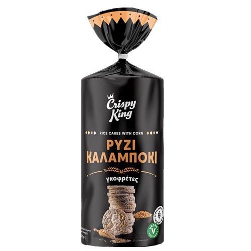 CRISPY KING ρυζογκοφρέτες καλαμπόκι 100gr – Αλμυρά Snacks