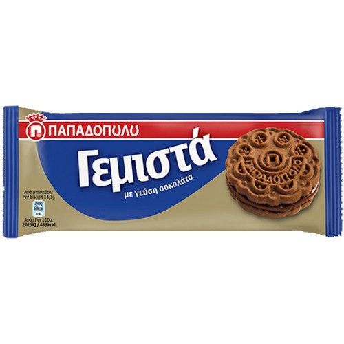 ΠΑΠΑΔΟΠΟΥΛΟΥ μπισκότα γεμιστά με σοκολάτα 58gr – Παπαδοπούλου