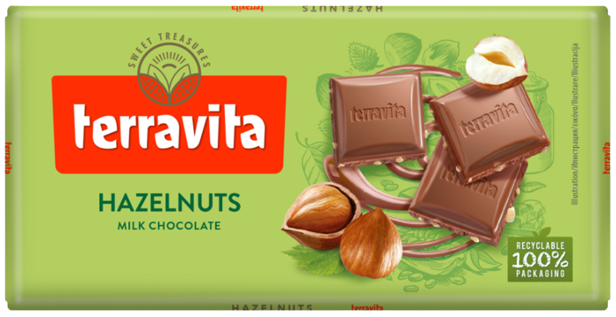 TERRAVITA σοκολάτα hazelnuts 100gr – Σοκολάτες