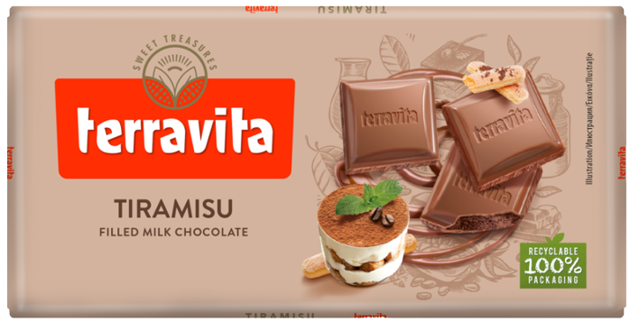 TERRAVITA σοκολάτα tiramisu 100gr – Σοκολάτες