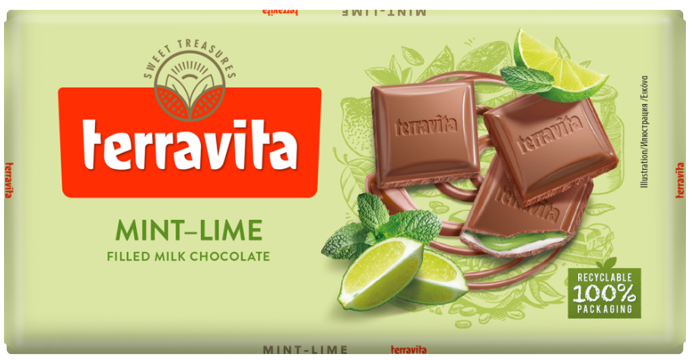 TERRAVITA σοκολάτα mint and lime 100gr – Σοκολάτες