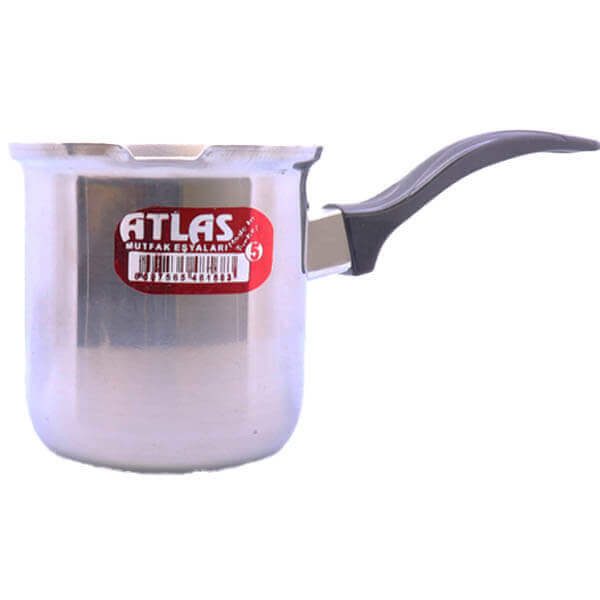 ATLAS GROUP μπρίκι υγραερίου ανοξείδωτο ασημί Νο5 – Μπρίκια