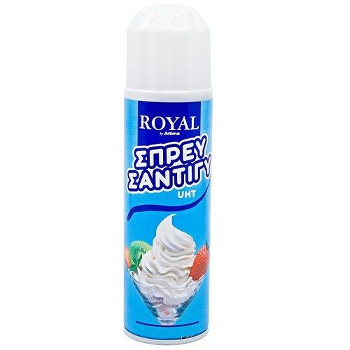 ROYAL spray σαντιγύ με φυτικά λιπαρά 250gr – Επικαλύψεις / Toppings Ζαχαροπλαστικής