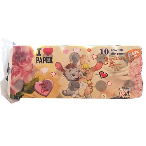 I LOVE PAPER χαρτί υγείας 3φυλλο 10x90gr – Χαρτιά Υγείας