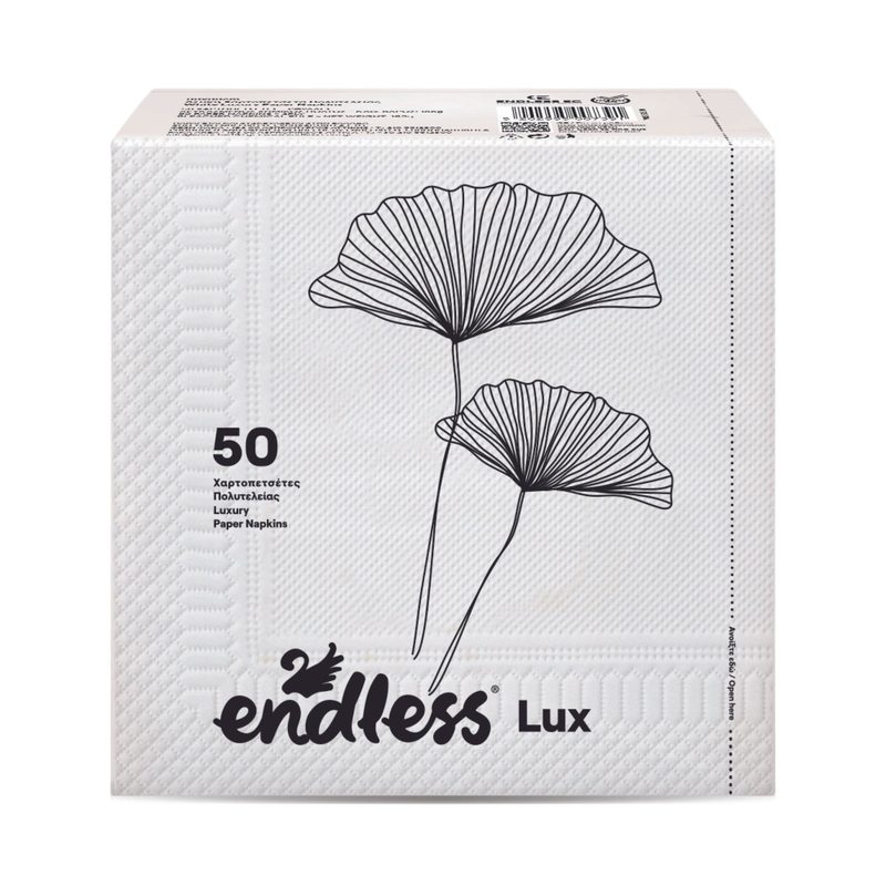 ENDLESS χαρτοπετσέτες premium λευκές 33x33cm 50 φύλλα – Χαρτοπετσέτες και Κουβέρ Εστίασης
