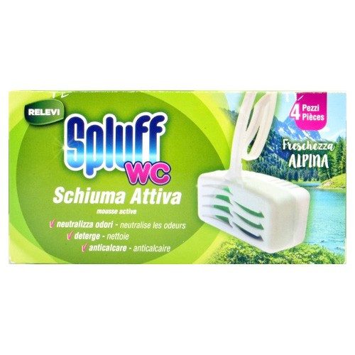 RELEVI Spluff wc block λεκάνης alpine 4x33gr – Granforte – Καθαριστικά Μπάνιου