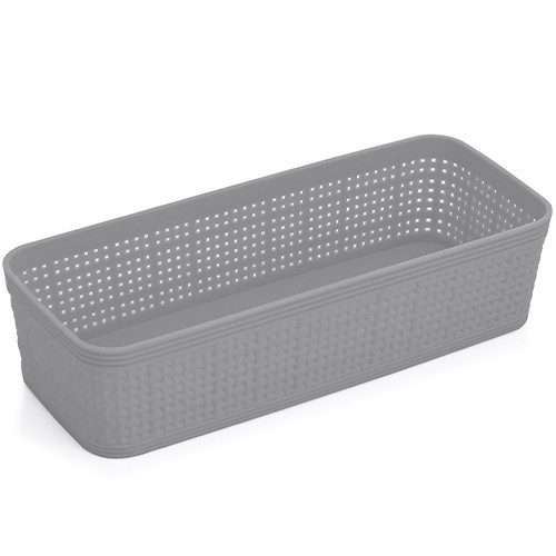OKAY καλαθάκι πλαστικό γκρι 25x10x6cm – Cyclops – Καλάθια Αποθήκευσης