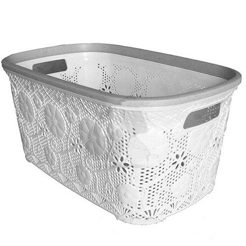 STERK καλάθι ρούχων με δαντέλα πλαστικό 52x38x29cm – Καλάθια Αποθήκευσης