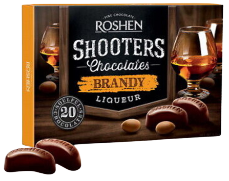ROSHEN σοκολατάκια shooters liquor brandy 150gr – Σοκολάτες