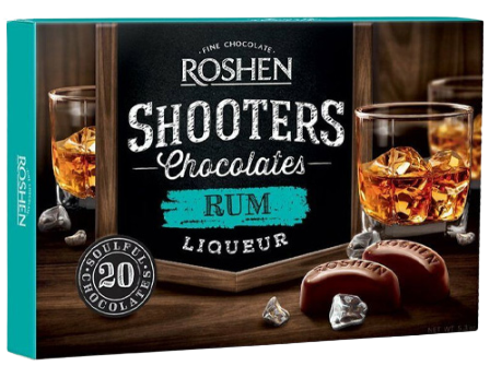 ROSHEN σοκολατάκια shooters liquor rum 150gr – Σοκολάτες