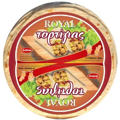 ROYAL τορτίγια σταρένια 30cm 12τεμ 1200gr – Αρτοσκευάσματα