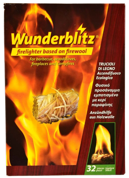 WUNDERBLITZ προσάναμμα φυσικό 32 ρολάκια – Καύσιμες Ύλες