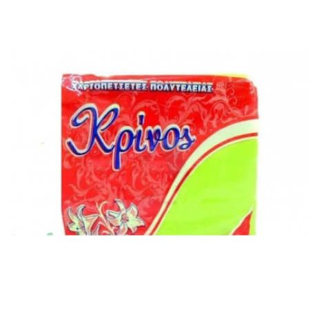 KRINOS χαρτοπετσέτες εστιατορίου special λαχανί 24x24cm 500τεμ – Χαρτοπετσέτες και Κουβέρ Εστίασης
