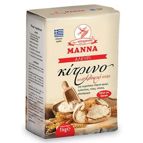 ΑΦΟΙ ΚΕΡΑΜΑΡΗ Μάννα αλεύρι σκληρό κίτρινο 1kg – Αφοί Κεραμάρη