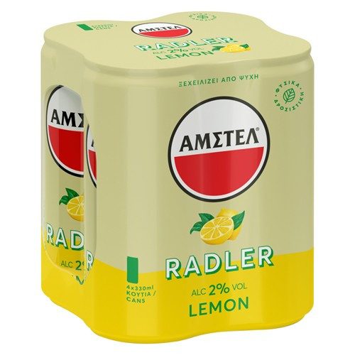 AMSTEL Radler μπύρα με λεμόνι κουτί 4x330ml – Μπύρες