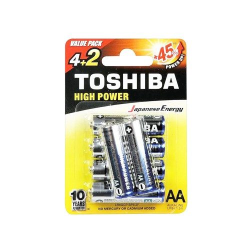 TOSHIBA μπαταρία αλκαλικές AA 6τεμ – Αλκαλικές Μπαταρίες
