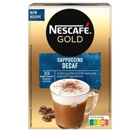 NESCAFE gold στιγμιαίος καφές σε sticks cappuccino decaf 10x12,5gr – Καφέδες