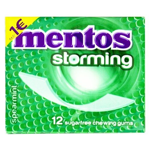 MENTOS τσίχλες storming δυόσμος 12x33gr – Καραμέλες, Γλειφιτζούρια και Τσίχλες