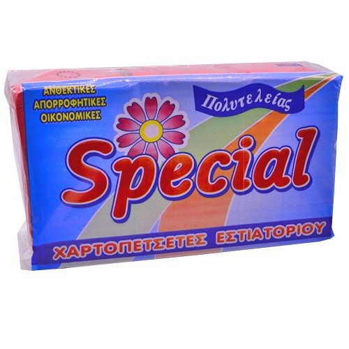 KRINOS χαρτοπετσέτες εστιατορίου special κόκκινες 24x24cm 500τεμ – Χαρτοπετσέτες και Κουβέρ Εστίασης