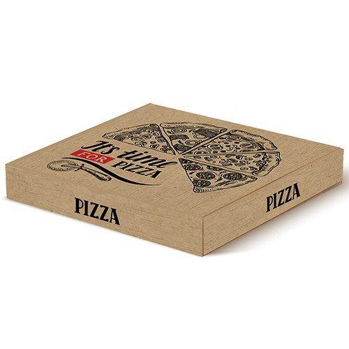 IT'S PIZZA TIME κουτί πίτσας 36x36x4cm 100τεμ – Κουτιά Τροφίμων μιας Χρήσης (Χονδρική)