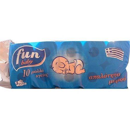 FUN Baby χαρτί υγείας 3φυλλο 10x80gr – Χαρτιά Υγείας