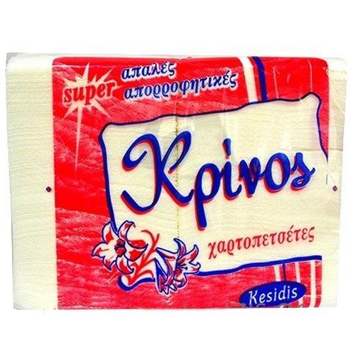 KRINOS χαρτοπετσέτες εστιατορίου μακρόστενες λευκές 24x28cm 560τεμ – Χαρτοπετσέτες και Κουβέρ Εστίασης