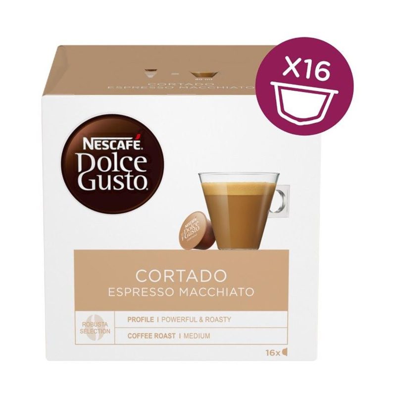 NESCAFE dolce gusto καφές espresso macchiato σε κάψουλες συμβατές με μηχανή Nespresso 16τεμ – Κάψουλες Καφέ και Ροφημάτων