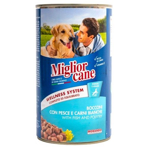 MORANDO Miglior cane σκυλοτροφή κονσέρβα ψάρι 1250gr – Υγρή Τροφή Σκύλων