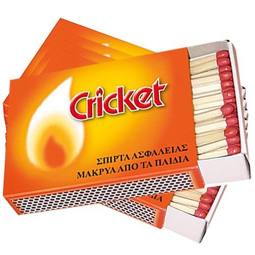 CRICKET σπίρτα ασφαλείας 10τεμ – Διάφορα Αξεσουάρ Ειδών Καπνιστού