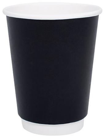 Μαύρο ποτήρι χάρτινο double wall 8oz 25τεμ – MrPanda – Ποτήρια μιας Χρήσης
