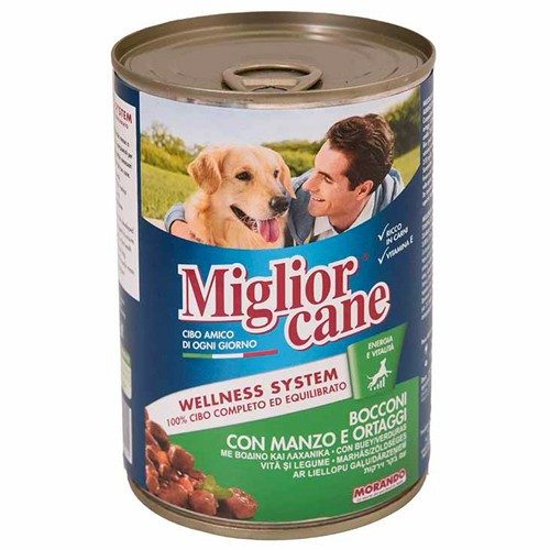 MORANDO Miglior cane σκυλοτροφή κονσέρβα μοσχάρι, ρύζι και λαχανικά 1250gr – Υγρή Τροφή Σκύλων