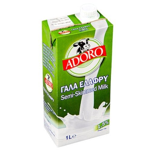 ADORO γάλα ελαφρύ 1,5% 1lt – Γάλατα και Φυτικά Ροφήματα
