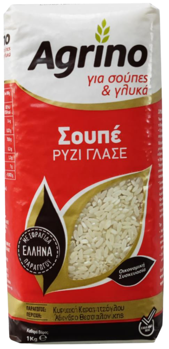 AGRINO ρύζι γλασσέ σουπέ για σούπες και γλυκά 1kg