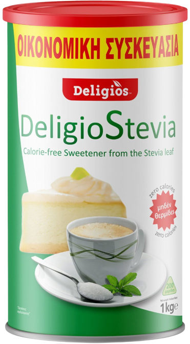 DELIGIOS γλυκαντικό με στέβια 1kg – Ζάχαρη και Υποκατάστατα