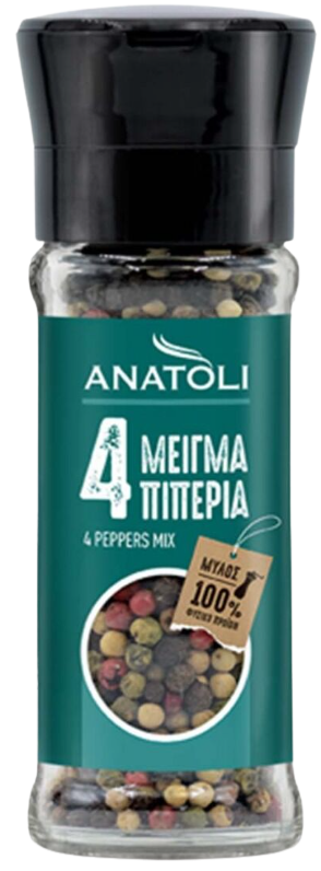 ANATOLI πιπέρι μείγμα 4 πιπεριών 35gr – Ανατολή – Μπαχαρικά και Μυρωδικά