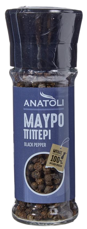 ANATOLI πιπέρι μαύρο μύλος 45gr – Ανατολή – Μπαχαρικά και Μυρωδικά