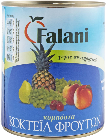FALANI κομπόστα κοκτέιλ φρούτων 850gr – Τρόφιμα Μακράς Συντήρησης