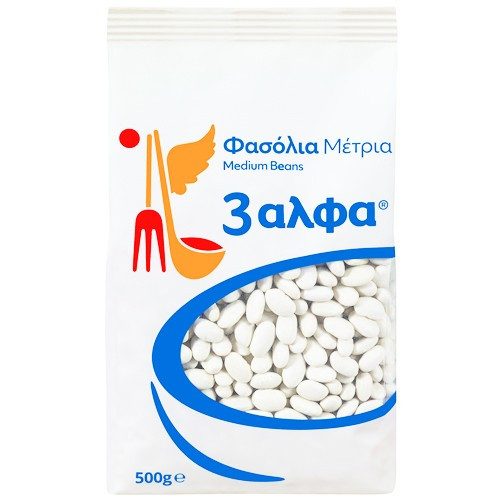 3ΑΛΦΑ φασόλια μέτρια 500gr – 3 Άλφα – Όσπρια