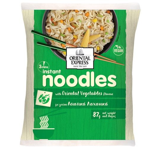 ORIENTAL EXPRESS 3' noodles με γεύση ασιατικά λαχανικά 87gr – Τρόφιμα Μακράς Συντήρησης