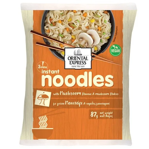 ORIENTAL EXPRESS 3' noodles με γεύση μανιτάρι 87gr – Τρόφιμα Μακράς Συντήρησης