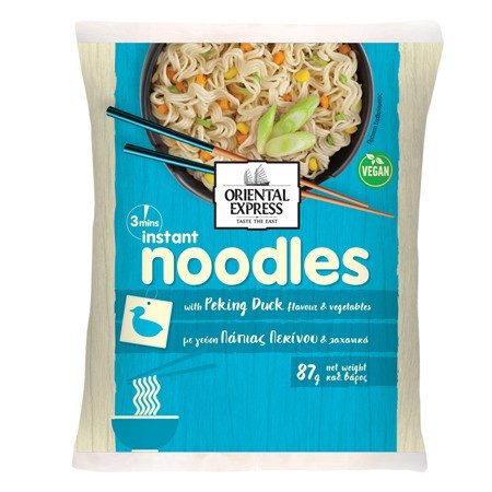 ORIENTAL EXPRESS 3' noodles με γεύση πάπια πεκίνου 87gr – Τρόφιμα Μακράς Συντήρησης