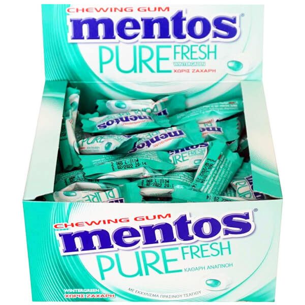 MENTOS τσίχλες pure fresh mini winter green 100τεμ – Καραμέλες, Γλειφιτζούρια και Τσίχλες