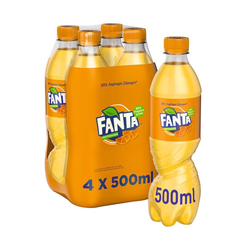 FANTA αναψυκτικό πορτοκαλάδα 4x500ml – Αναψυκτικά
