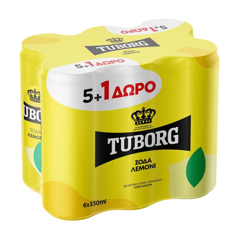 TUBORG αναψυκτικό σόδα με λεμόνι 6x330ml – Αναψυκτικά