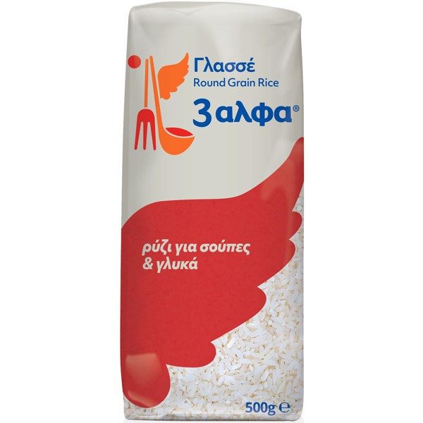 3ΑΛΦΑ ρύζι γλασσέ 500gr – 3 Άλφα