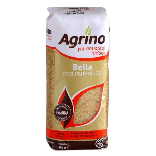 AGRINO ρύζι parboiled bella για σπυρωτό πιλάφι 500gr