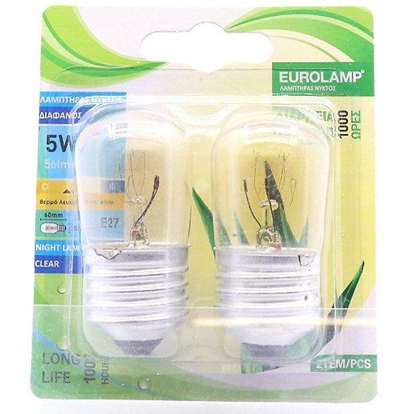 EUROLAMP λάμπα νυκτός 5w e27 220-240v 2τεμ – Λάμπες Ειδικών Χρήσεων