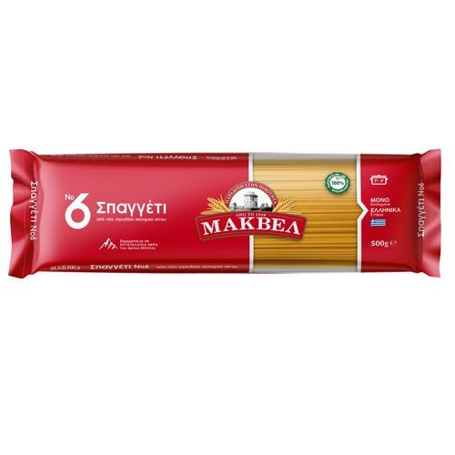 ΜΑΚΒΕΛ ζυμαρικά σπαγγέτι No6 500gr – Μάκβελ