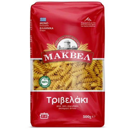 ΜΑΚΒΕΛ ζυμαρικά τριβελάκι βίδες 500gr – Μάκβελ