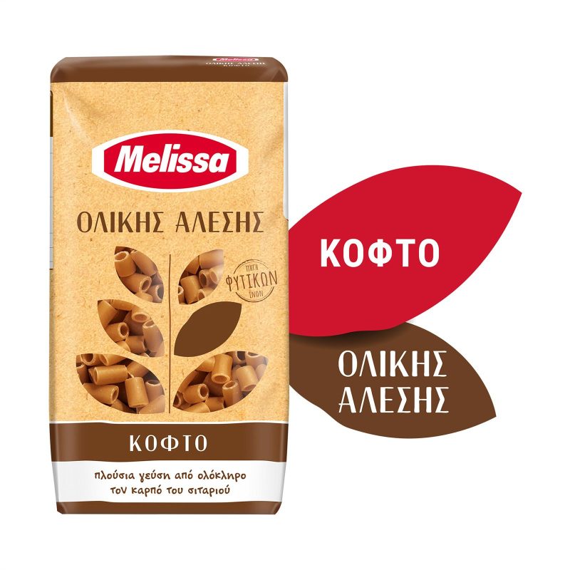 MELISSA ζυμαρικά κοφτό ολικής αλέσεως 500gr